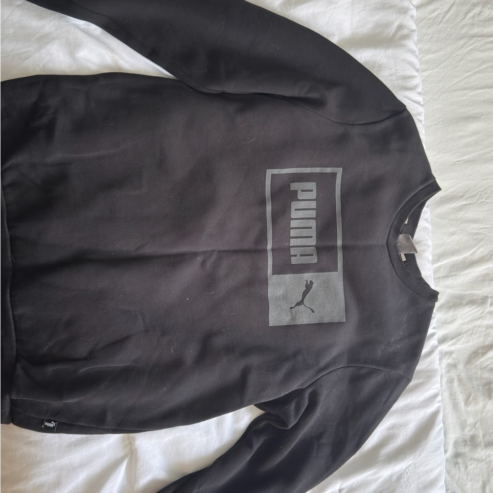 Puma Black Crewneck with Logo